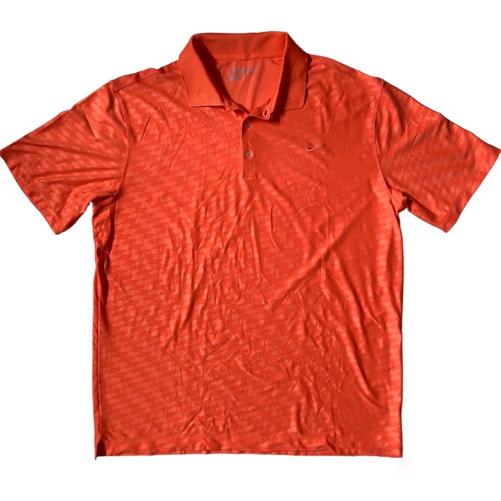 Mens NIKE GOLF tour performance dri -fit short sleeve orange sz L